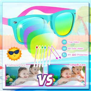 Kids sunglasses bulk, Kids Sunglasses Party Favor, 24Pack Neon Sunglasses with UV400 Protection for Kids, Boys and Girls Age 3-8, Goody Bag Favors, Great Gift for Pool, Birthday Party Supplies