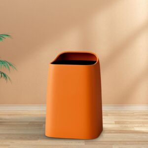 JISADER Trash Can Wastebasket Minimalist Narrow Waste Bin Garbage Can Recycle Bin for Living Room Home Indoor Dorm, Orange