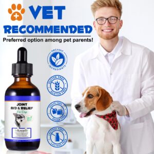 Dog Joint Aid & Relief Supplement with Chondroitin & Glucosamine HCl – Relieves Joint Pain & Reduces Inflammation for Senior Dogs, Active Adults & Puppies