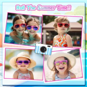 Kids sunglasses bulk, Kids Sunglasses Party Favor, 24Pack Neon Sunglasses with UV400 Protection for Kids, Boys and Girls Age 3-8, Goody Bag Favors, Great Gift for Pool, Birthday Party Supplies