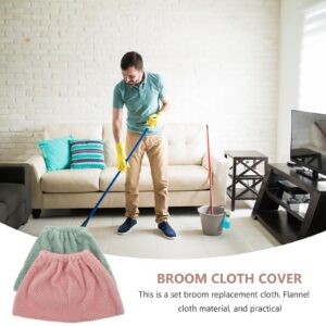 2pcs Broom Sweeping Cloth Multi Functional Household Cleaning Tool Broom Replacement Wet Dry Dust Collector Pads Refill Duster Refill