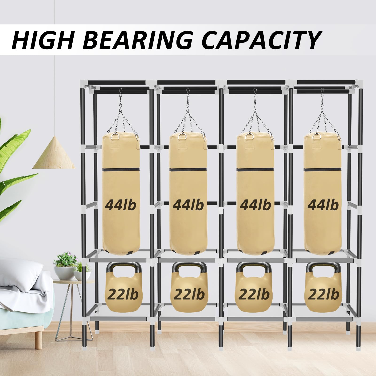 LOKEME Wardrobe Closet，Grey Portable Closet with Zippers， 65.4Inches 19mm Diameter，Portable Closets for Hanging Clothes，with 4 booms and Storage cabinets，Spacious Large -Capacity Storage Space