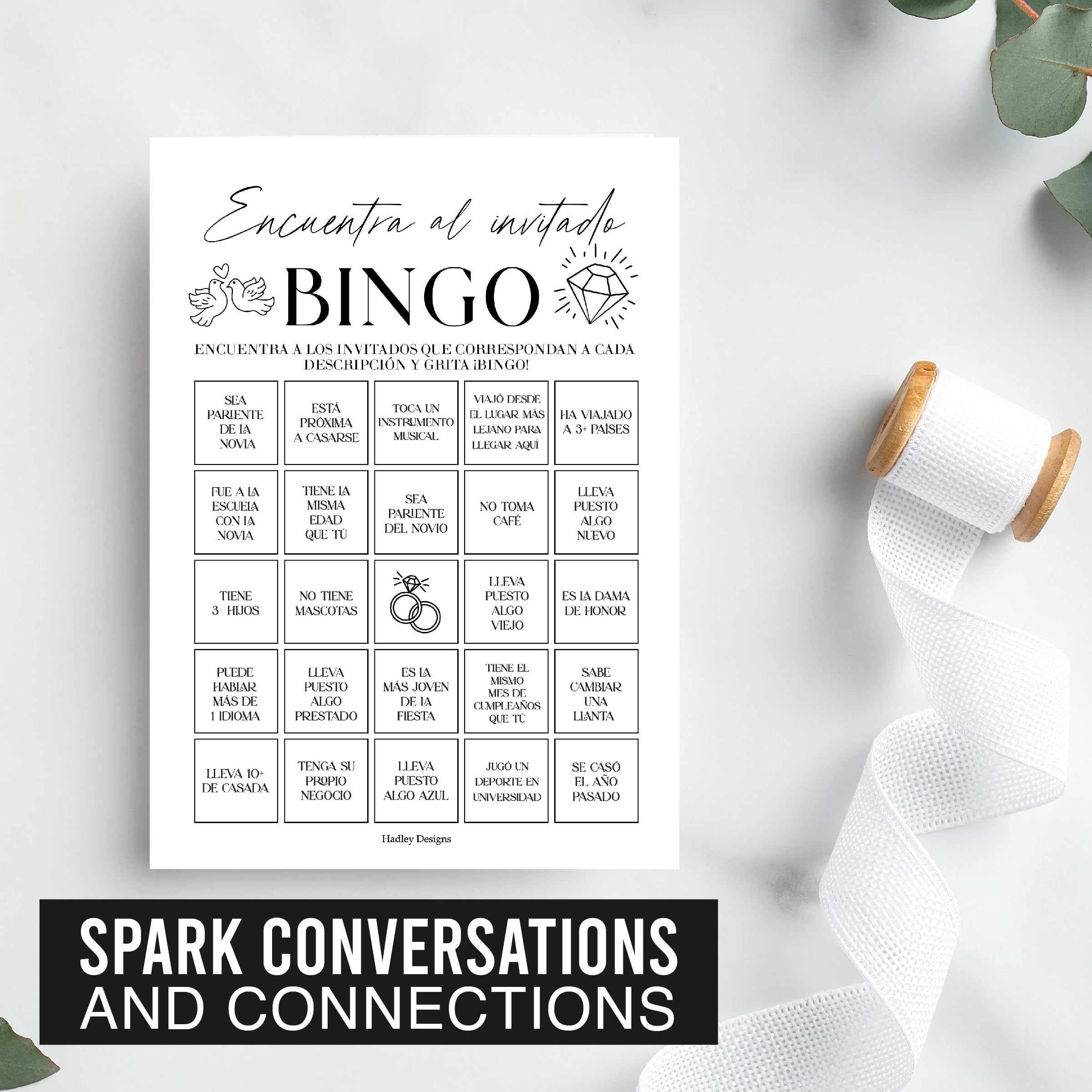 Minimalist Spanish Bridal Shower Games 20 Guests - Juegos Para Despedida De Soltera En Español, Wedding Shower Games, Bridal Shower Bingo In Spanish, Popular Bridal Shower Games Spanish Edition