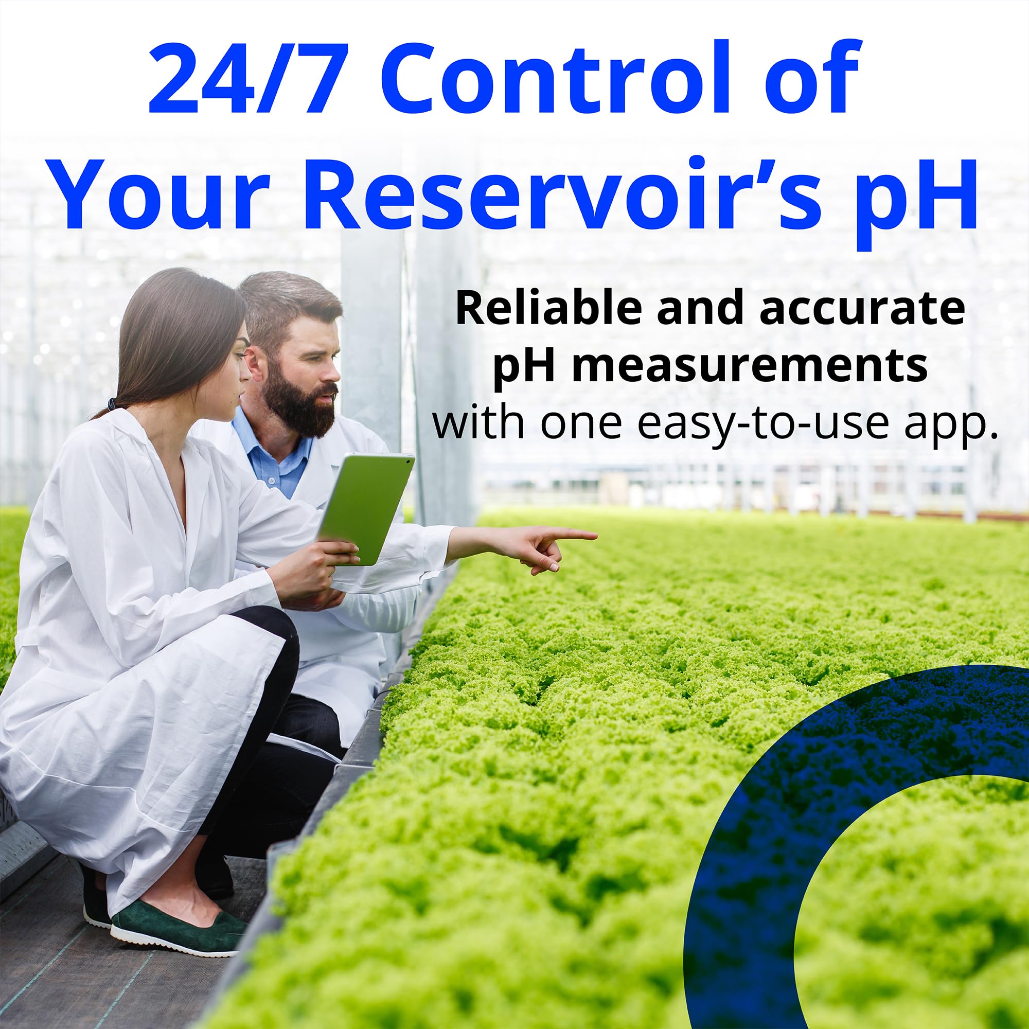 Bluelab pH Controller Wi-Fi 24/7 Reservoir Monitoring for pH with Automated Nutrient Dosing, Edenic Integration, Replaceable Probes Safety Features Optimal for Hydroponics & Indoor Plants