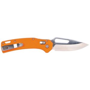 Klein Tools OFK000ORT KTO Resurgence Fishing Pocket Knife, AUS-8 Stainless Steel, Drop Point Blade, Orange Handle, Perfect EDC for Anglers