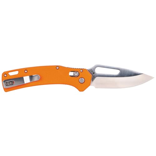 Klein Tools OFK000ORT KTO Resurgence Fishing Pocket Knife, AUS-8 Stainless Steel, Drop Point Blade, Orange Handle, Perfect EDC for Anglers