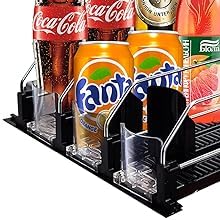 ikaufen Drink Organzier for Fridge-Saving Drink Plastics Dispenser for Fridge - Organize Your Refrigerator with Ease(16.4inch, 3 Rows)