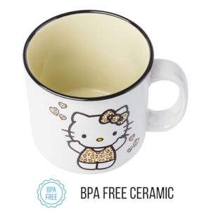 Silver Buffalo Sanrio Hello Kitty Leopard Outfit Ceramic Camper Mug, 20 Ounces