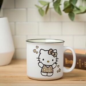 Silver Buffalo Sanrio Hello Kitty Leopard Outfit Ceramic Camper Mug, 20 Ounces