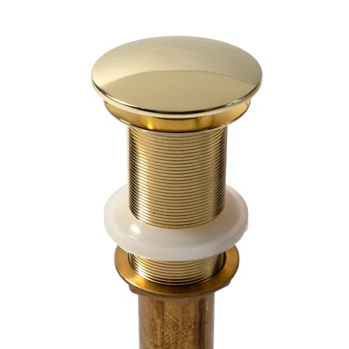 SinkSense 1.5" Pop-Up Sink Drain in Satin Gold – No Overflow