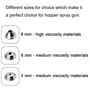 Joywayus 4.0mm/6.0mm/8.0mm Nozzle Replacement Parts for Air Hopper Spray Gun Paint Texture Drywall Painting Sprayer