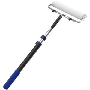 skgpole 3ft telescopic paint roller pole, multi-function paint roller kit with lightweight sturdy aluminum 1-3ft telescopic extension pole, house paint roller brush for walls, ceiling, decks, doors