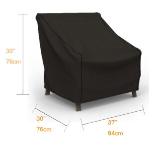 YIHAOBOX Patio Chair Covers, Outdoor Club Chair ,Lounge Deep Seat Cover, Heavy Duty Waterproof Outdoor Lawn Patio Furniture Covers ,37"W x30"D x30"H