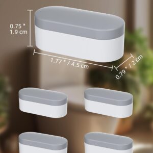 Hibbent 4 pieces Toilet Seat Bumpers for Bidet, Strong Adhesive Toilet Seat Bumpers for Use with Bidet Attachment, Universal Buffer Toilet Lid Rubber Bumpers, Grey