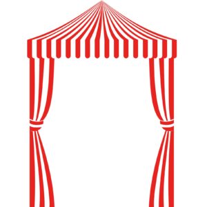 ziliny 3 pcs carnival party decorations circus tent awning halloween red white banner concession stand(striped style)