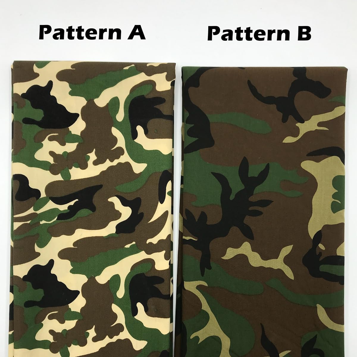 Camo Fabric Army Green Camouflage Printed Fabric Quilting Sewing DIY Clothing Apparel Crafts Décor Cut by The Yard (Green Pattern A, 2 Yards)