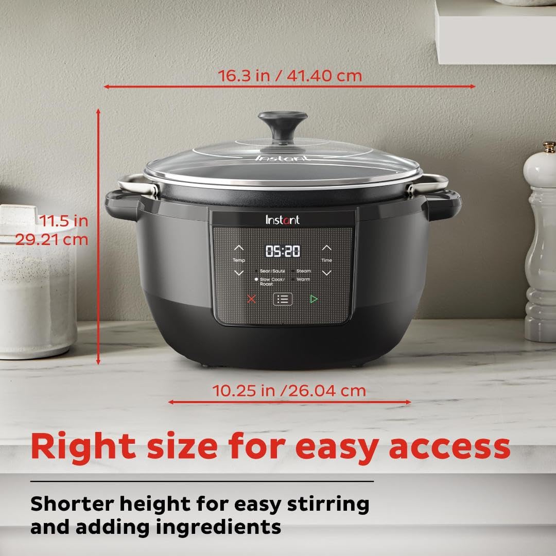 Instant Pot Superior Cooker 7.5QT Slow Cooker and Multicooker, 4-in-1 Functions, Sears/Sauté, Slow Cooks/Roast, Steams and Warms, From The Makers of Instant Pot