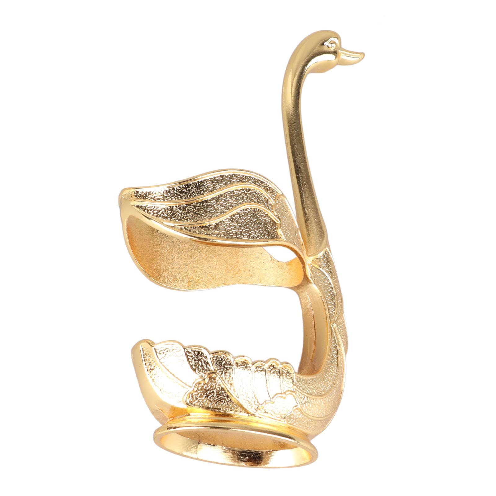 Dessert Spoon Holder, Widely Used Coffee Spoon Holder, Rich Details, Mirror Finish, Swan, Elegant for Party (Gold Holder with Spoon)