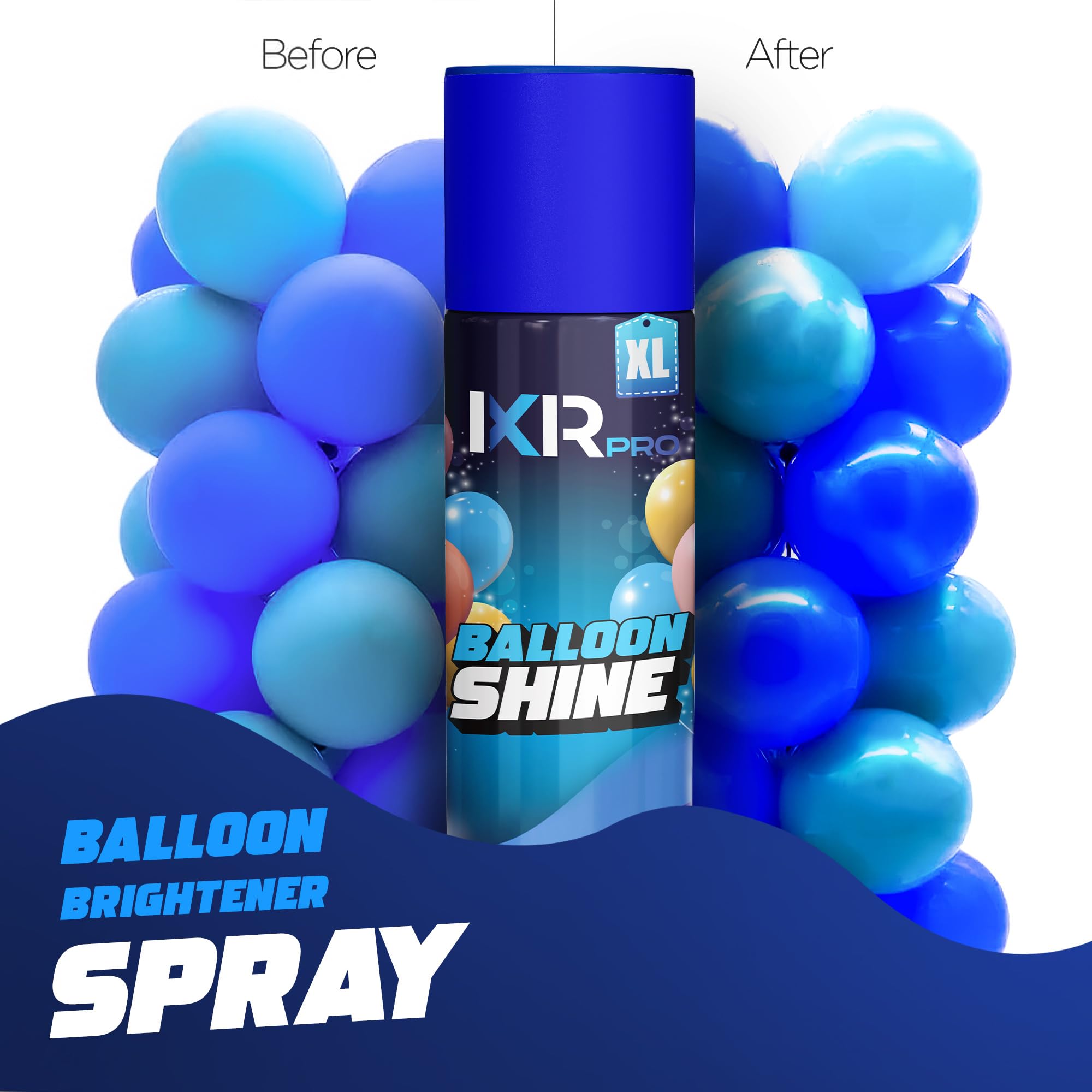 Balloon Shine Spray (2 x 13 fl.oz./420ml) No Need Towel or Gloves Balloon Shine, Instant High Shine Gloss Brite Balloons for Party Decoration for Ultra Lasting, Shine Balloon Spray Upgraded Formula