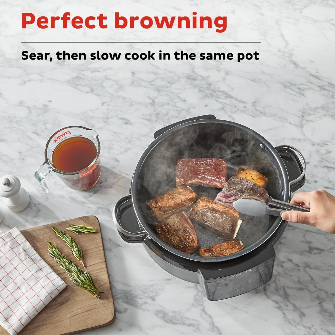 Instant Pot Superior Cooker 7.5QT Slow Cooker and Multicooker, 4-in-1 Functions, Sears/Sauté, Slow Cooks/Roast, Steams and Warms, From The Makers of Instant Pot