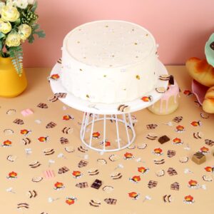 Jollyboom 200PCS Smores Camping Confetti, Smores Baby Shower Decorations Confetti Double-Sided Printing Camping Campfire Camper Confetti Decoration for Table, Camping Theme Party Decoration