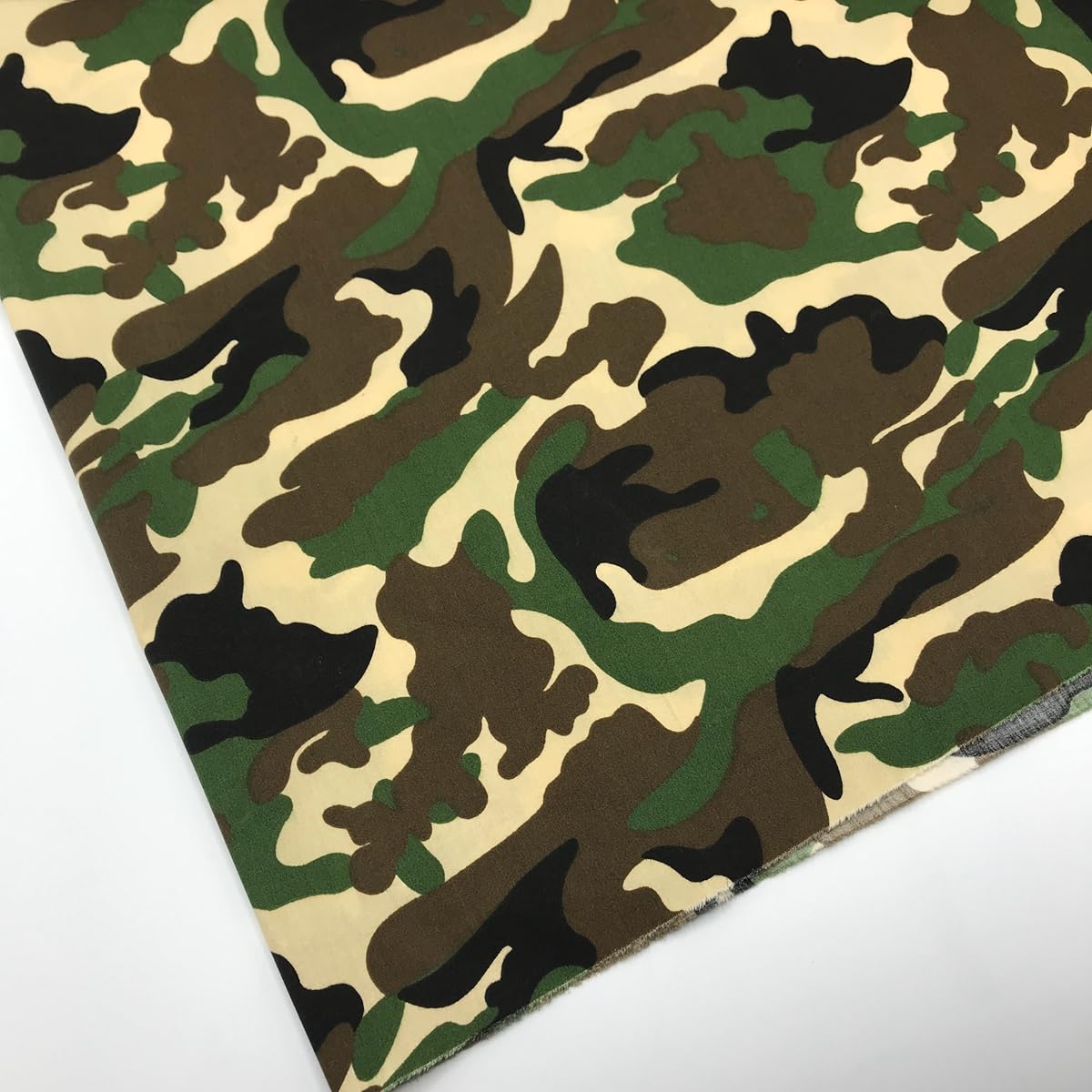 Camo Fabric Army Green Camouflage Printed Fabric Quilting Sewing DIY Clothing Apparel Crafts Décor Cut by The Yard (Green Pattern A, 2 Yards)