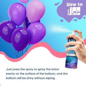 Balloon Shine Spray (2 x 13 fl.oz./420ml) No Need Towel or Gloves Balloon Shine, Instant High Shine Gloss Brite Balloons for Party Decoration for Ultra Lasting, Shine Balloon Spray Upgraded Formula