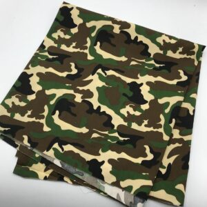 Camo Fabric Army Green Camouflage Printed Fabric Quilting Sewing DIY Clothing Apparel Crafts Décor Cut by The Yard (Green Pattern A, 2 Yards)