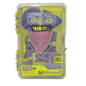 Ryobi 18-Volt Cordless Multi-Tool with 16-Piece Oscillating Multi-Tool Blade Accessory Set – PCL430 + A241601 (Bulk Packaged)