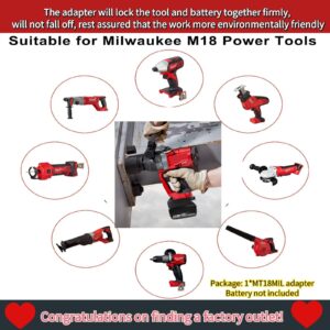 MAKBOS for Makita for Milwaukee Battery Adapter,MT18MIL Battery Adaptor Compatible for Makita 18V Lithium-ion Battery Convert to Milwauke M18 18V Battery,for Milwaukee 18V Cordless Power Tools