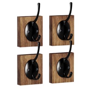 vertorgan coat hooks, coat rack wall mount wall hooks heavy duty towel hooks, hat hooks for coats, towel, hat(4 pack)