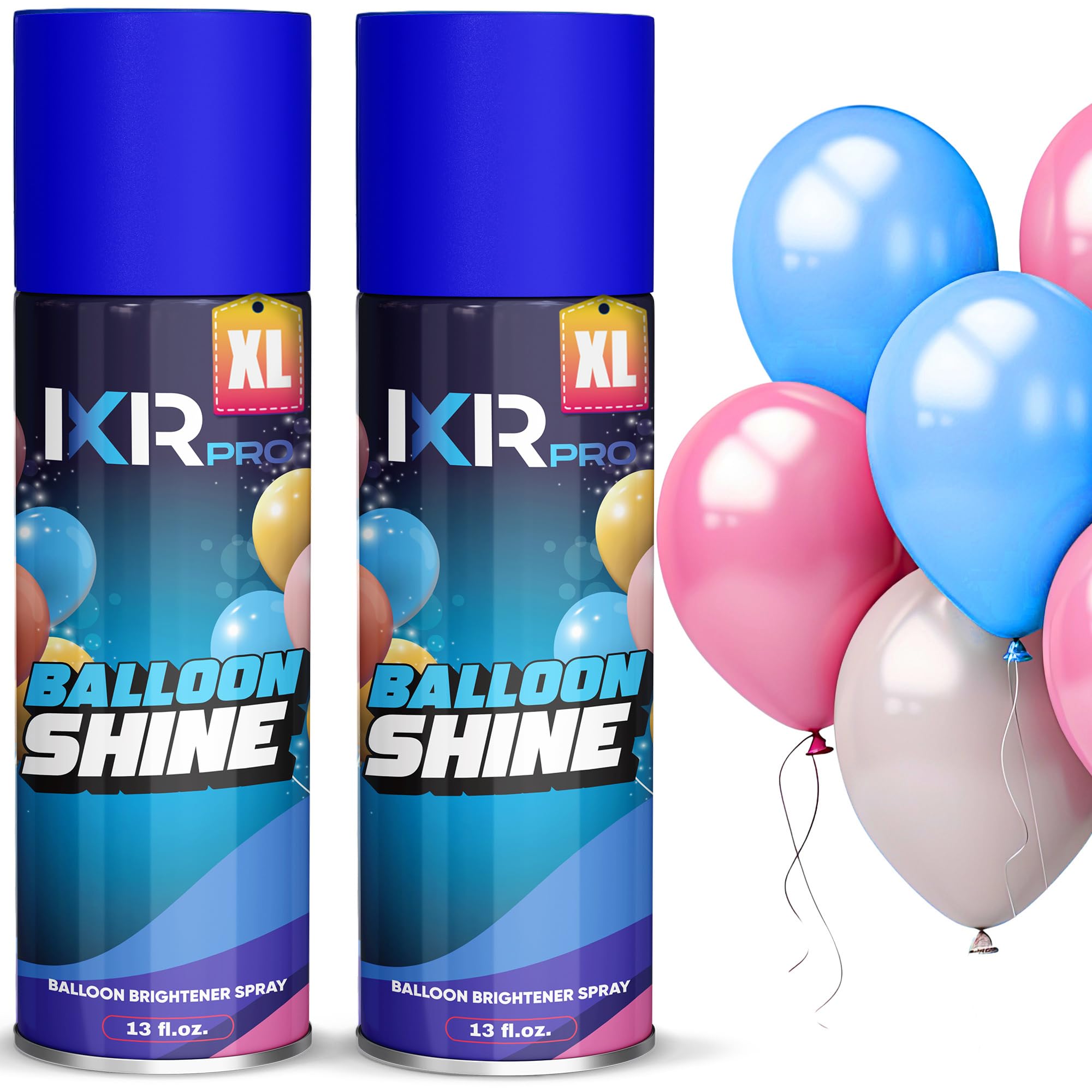 Balloon Shine Spray (2 x 13 fl.oz./420ml) No Need Towel or Gloves Balloon Shine, Instant High Shine Gloss Brite Balloons for Party Decoration for Ultra Lasting, Shine Balloon Spray Upgraded Formula