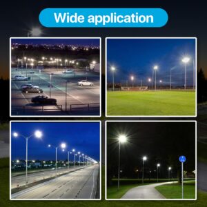 Upgrade 240W LED Pole Light, 36000LM LED Parking Lot Light with Dusk to Dawn Photocell, 5000K Daylight, IP65 Waterproof Die-Cast Aluminum, Commercial Outdoor Pole Light for Parking Lots, 2 Pack