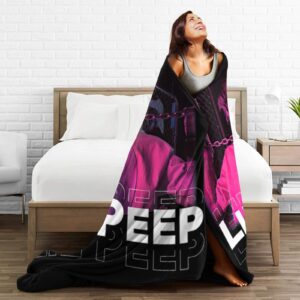 Lils Music Peeps Blanket Super Soft Flannel Throw Air Conditioner Lightweight Throw Blanket for Couch Kids Boys Adults 80"X60"