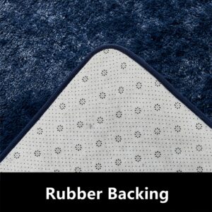 YQQRIGRO Rugs for Living Room, Navy Blue Rugs for Bedroom, Large Fluffy Area Rugs 5x7 Clearance for Playroom Soft Modern Shag Rugs Cute Carpets, Indoor Throw Rugs for Nursery, Dorm and Girls