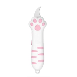 2024 New Retractable Cat Claw Knife Cute Cat Box Paper Cutter, Carton Sealing Tape Knife,Unpacking Packages Knife for Girl Woman,Portable Cat Retractable Knife for Women,Gift Open Knife (Pink)