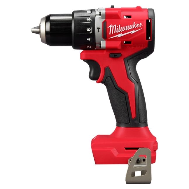 Milwaukee 3610-22CT M18 18V Li-ion Brushless Cordless Compact Hammer Drill/Impact Combo Kit (2-Tool) (New Gen), Red