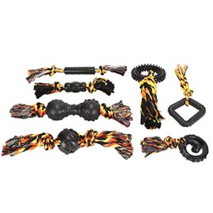 pet chewing teeth cleaning toys,pet rope chew toys, interactive rope dog toys gift set, dental cleaning chew toys, durable dog rope toys for medium small size dogs