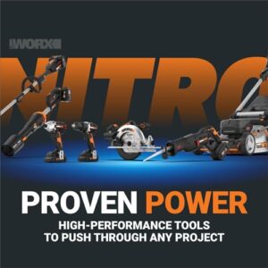 WORX Nitro 20V Brushless High Torque 1/2" Cordless Impact Wrench 1400 FT/LBS, Battery Impact Wrench with Constant Torque System, Compact Impact Wrench with Auto Mode – Battery & Charger Included