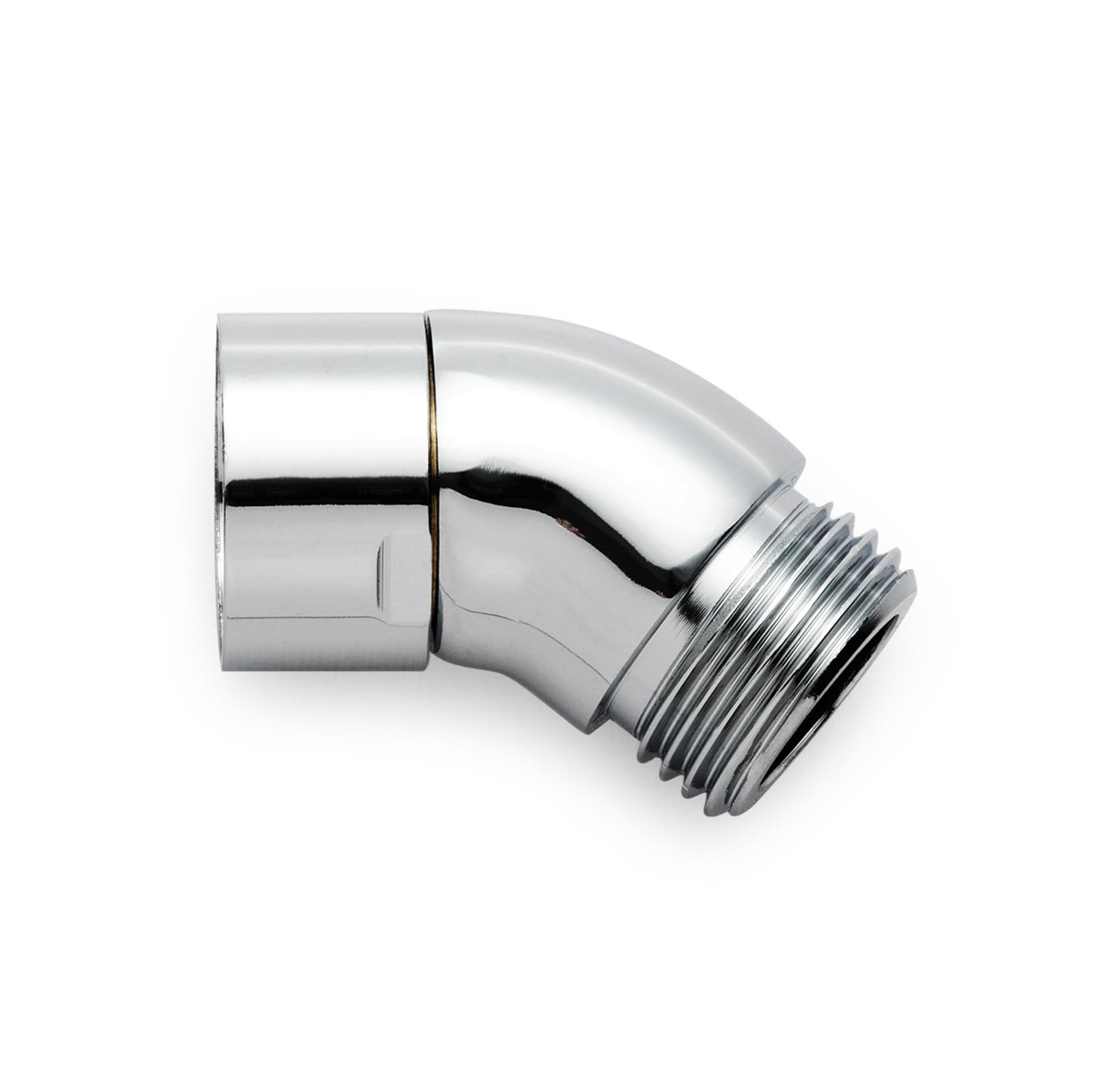 OFFO Shower Head Elbow Adapter, All Metal Handheld Shower Head Elbow Adapter Shower Arm Angle Adapter 135 Degrees, Chrome