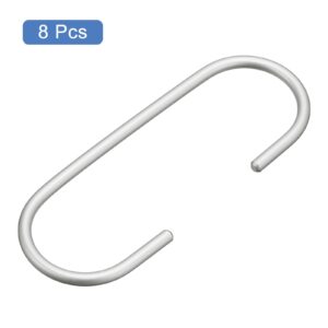 uxcell C Hooks, 8Pcs 5.7'' - Aluminum Alloy C-Shaped Hanger Hook, C Hooks for Hanging Clothes Towels Shoe Scarf Bag (Silver)