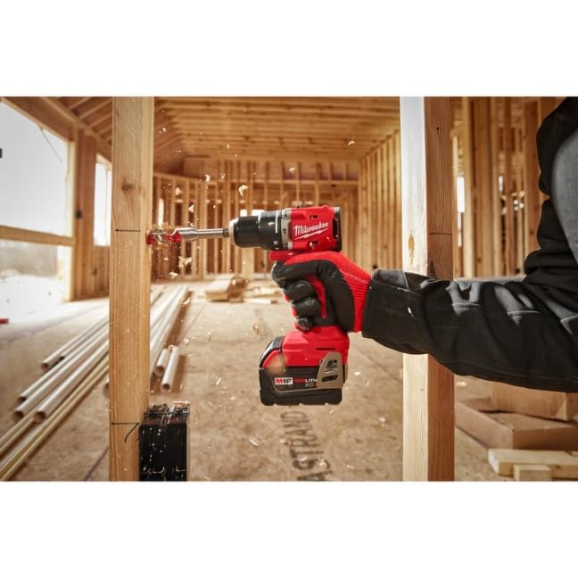 Milwaukee 3610-22CT M18 18V Li-ion Brushless Cordless Compact Hammer Drill/Impact Combo Kit (2-Tool) (New Gen), Red