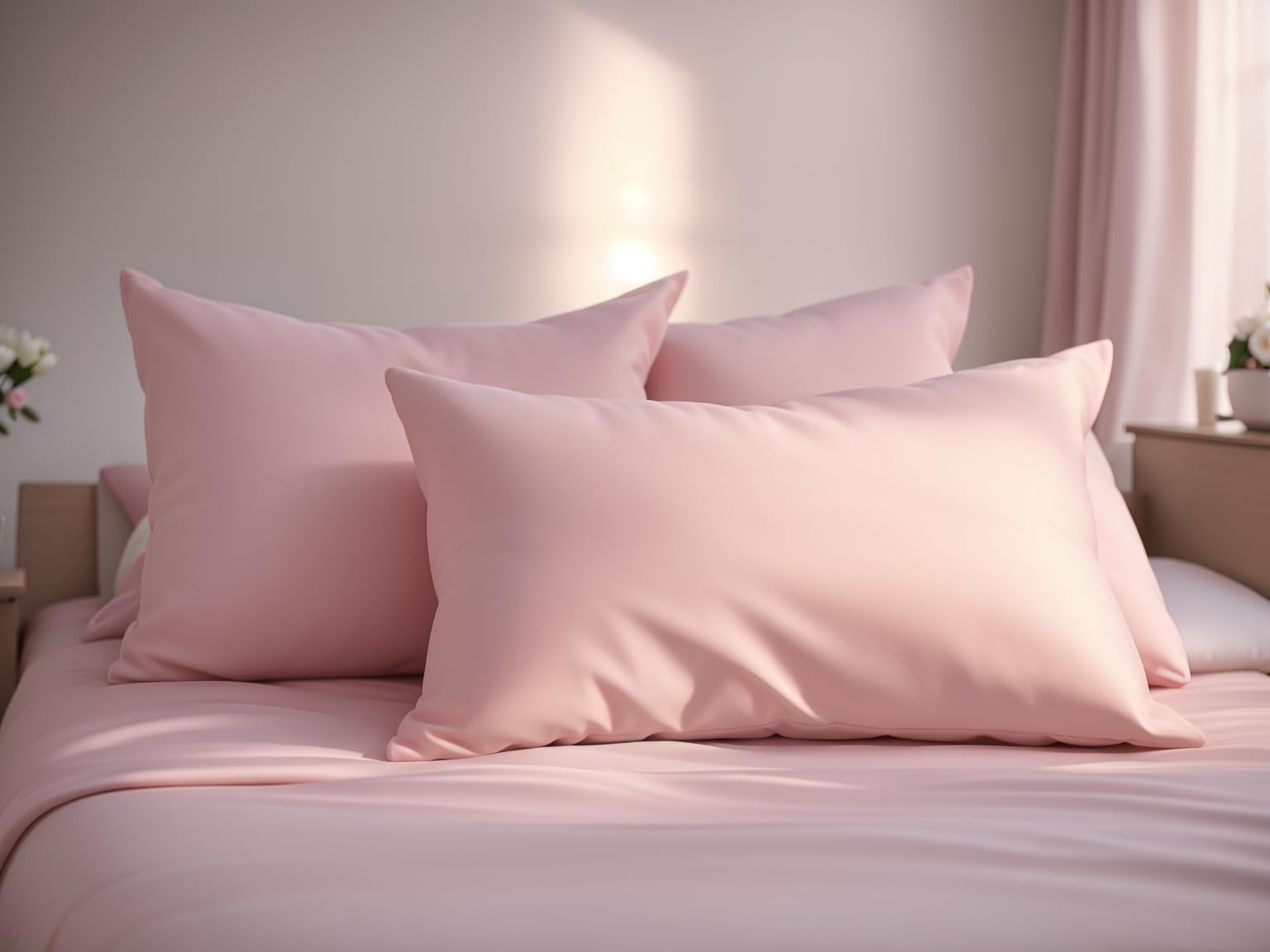 SheetWorld Queen Size Duvet Set - 100% Cotton 500 TC, Full Zipper Closure, Dusty Rose, Includes 1 Duvet Cover, 2 Envelope Pillow Cases - Softer Than Egyptian Cotton - Matching Sheets Available, USA