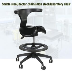 Saddle Stool Dentist Stool Dentist Chair Ergonomic Saddle Chair Adjustable Height for Drafting Lab Clinic Dentist Salon Massage Office,B,L