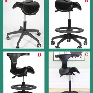 Saddle Stool Dentist Stool Dentist Chair Ergonomic Saddle Chair Adjustable Height for Drafting Lab Clinic Dentist Salon Massage Office,B,L