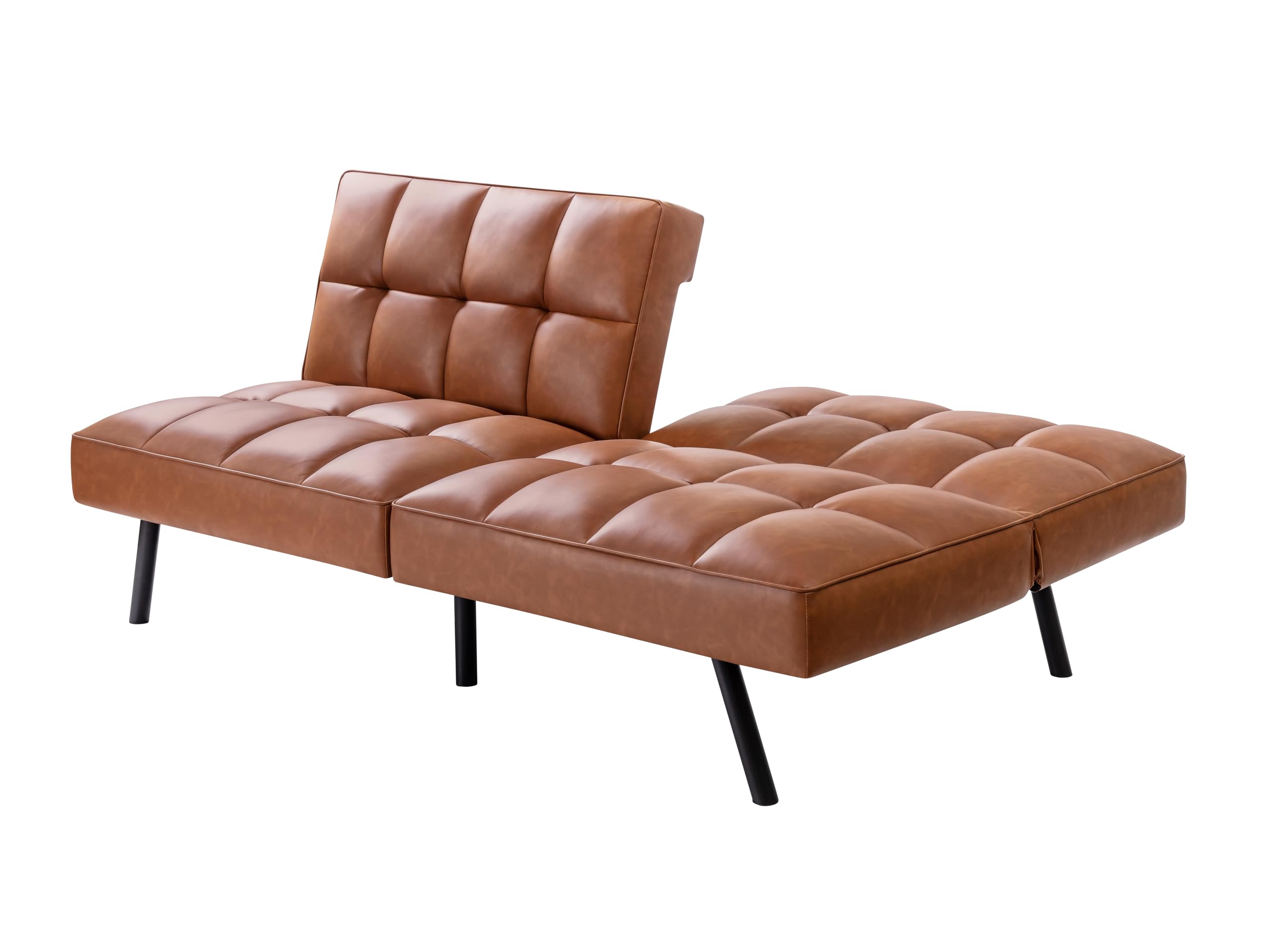 Futon Sofa Bed, Comfortable Futon Sofa Couch, Memory Foam Convertible Loveseat Sofa Bed, Split Back & Seat