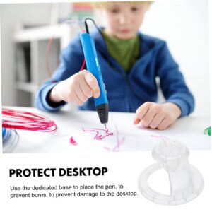 2Pcs Transparent Printing Pen Holder Base Pen Stand Accessories for Printer Pens