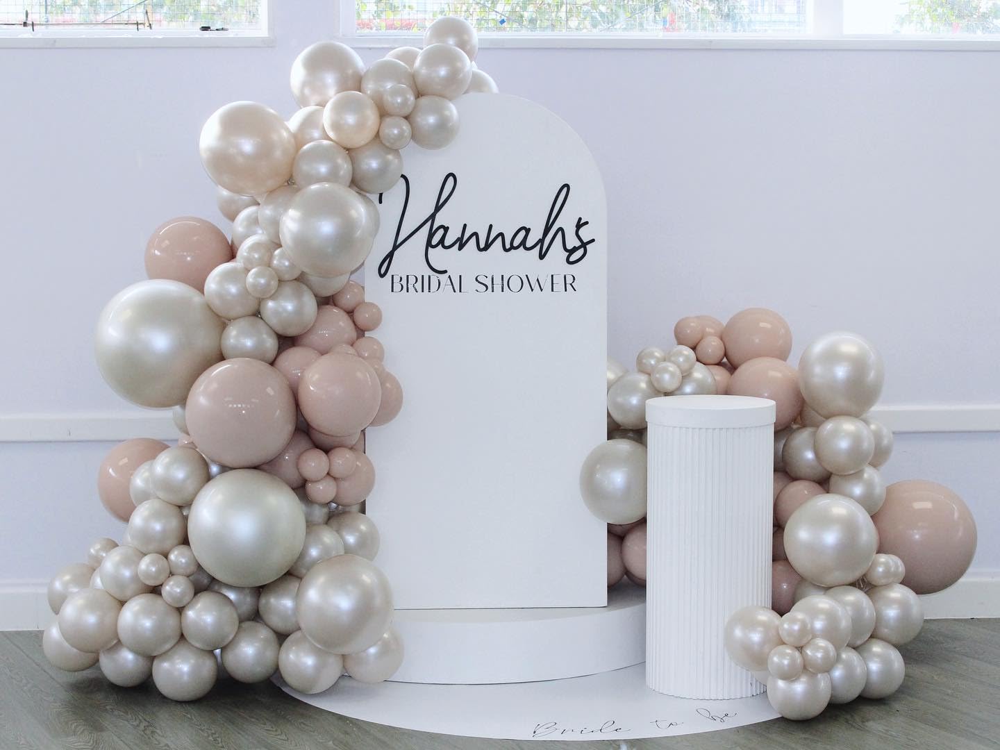 JZCZOEB Pearl White Double Stuffed Balloons Different Size 115Pcs 5/10/12/18" White Pearl Ivory Balloons Garland kit for Wedding Birde to be Engagement Bridal Shower Birthday Baby Shower Party