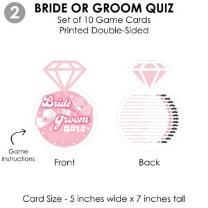 Big Dot of Happiness Last Rodeo - 4 Pink Cowgirl Bridal Shower Games - 10 Cards Each - Who Knows The Bride Best, Bride or Groom Quiz, What’s in Your Purse and Love - Gamerific Bundle