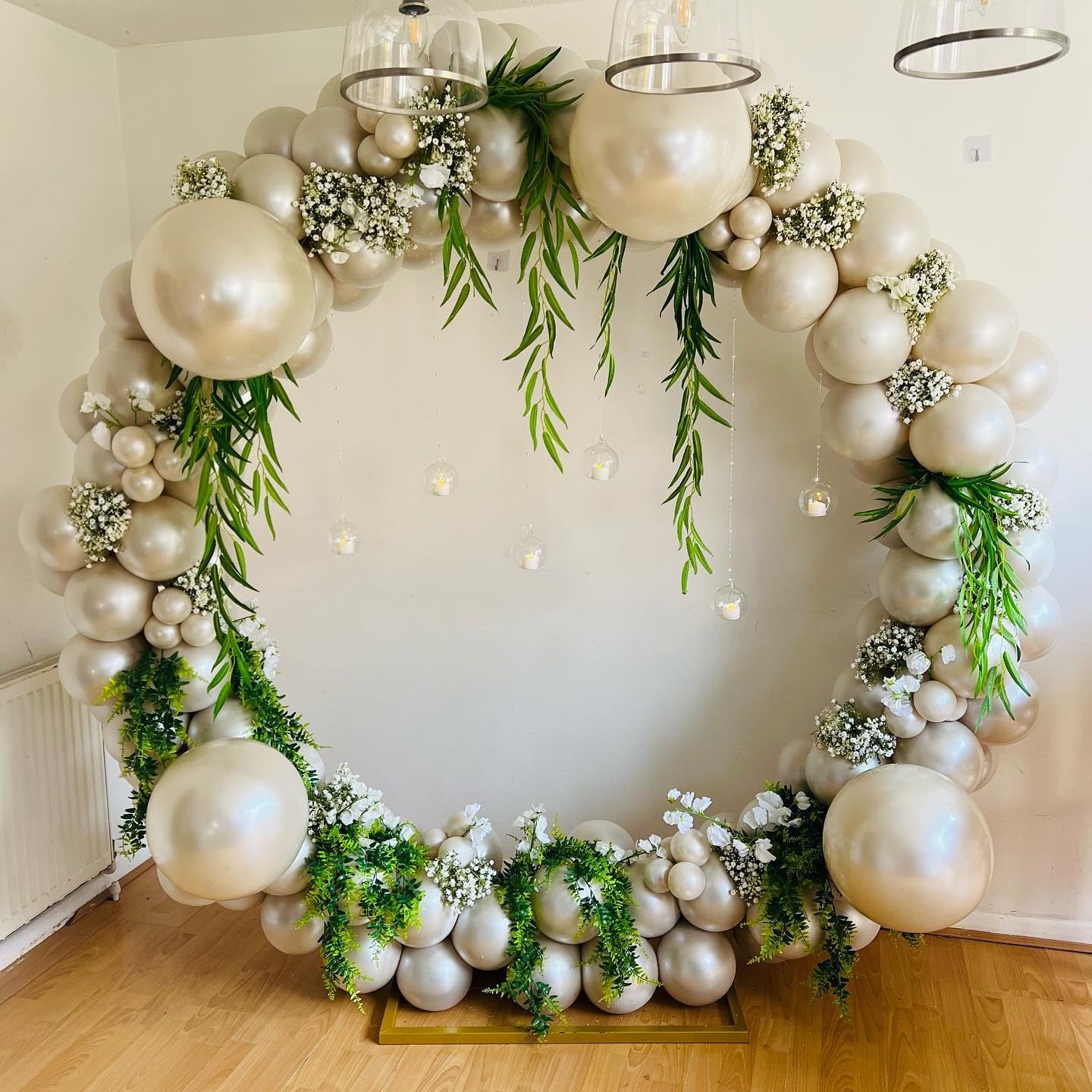 JZCZOEB Pearl White Double Stuffed Balloons Different Size 115Pcs 5/10/12/18" White Pearl Ivory Balloons Garland kit for Wedding Birde to be Engagement Bridal Shower Birthday Baby Shower Party